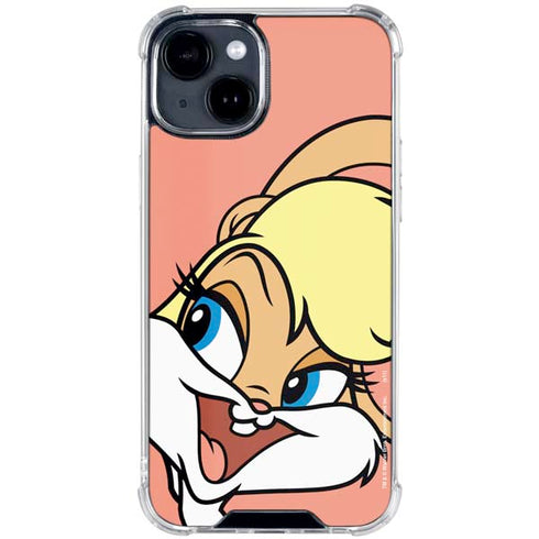 Looney Tunes Lola Bunny Zoomed In iPhone 15 Clear Case
