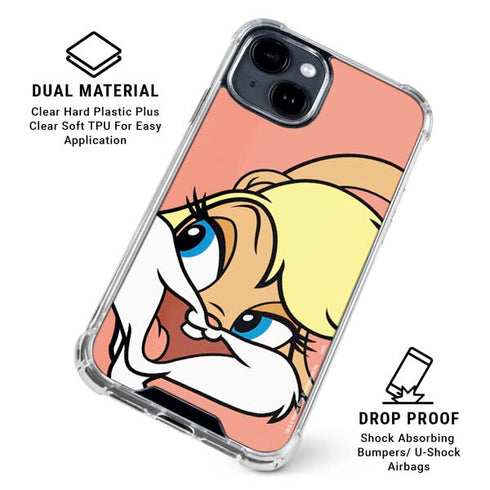 Looney Tunes Lola Bunny Zoomed In iPhone 15 Clear Case