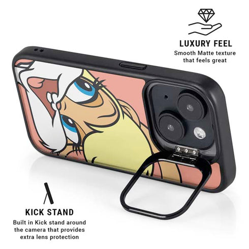 Looney Tunes Lola Bunny Zoomed In iPhone 15 Plus Kickstand Case