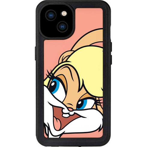 Looney Tunes Lola Bunny Zoomed In iPhone 15 Plus Waterproof Case