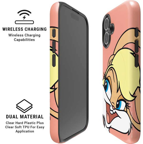 Looney Tunes Lola Bunny Zoomed In iPhone 16 Plus Magsafe Impact Case