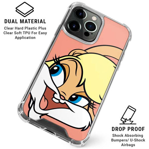 Looney Tunes Lola Bunny Zoomed In iPhone 16 Pro Max Clear Case