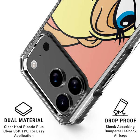 Looney Tunes Lola Bunny Zoomed In iPhone 17 Pro Clear Case
