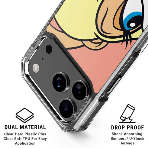 Looney Tunes Lola Bunny Zoomed In iPhone 17 Pro Max Clear Case