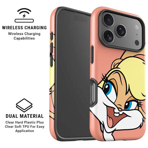 Looney Tunes Lola Bunny Zoomed In iPhone 17 Pro Max Magsafe Impact Case