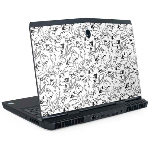 Looney Tunes Looney Squad Black and White Grid Dell Alienware Skin