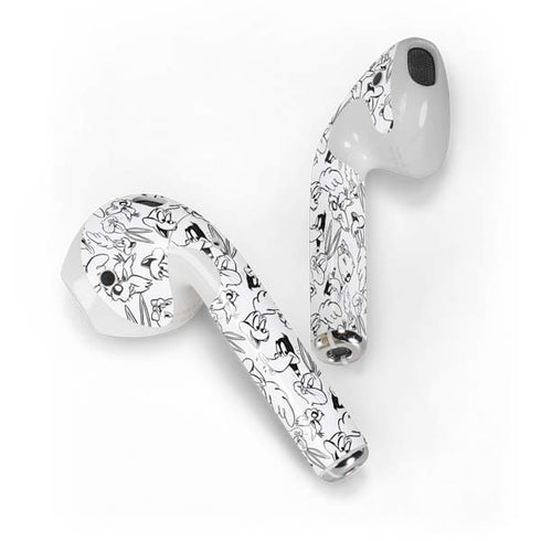 Looney Tunes Looney Squad Black and White Grid Apple AirPods Skin