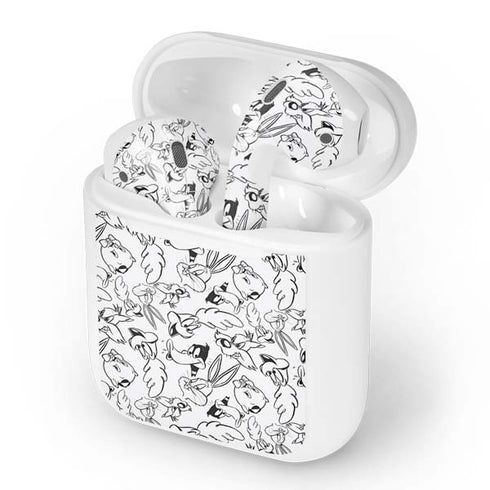 Looney Tunes Looney Squad Black and White Grid Apple AirPods Skin