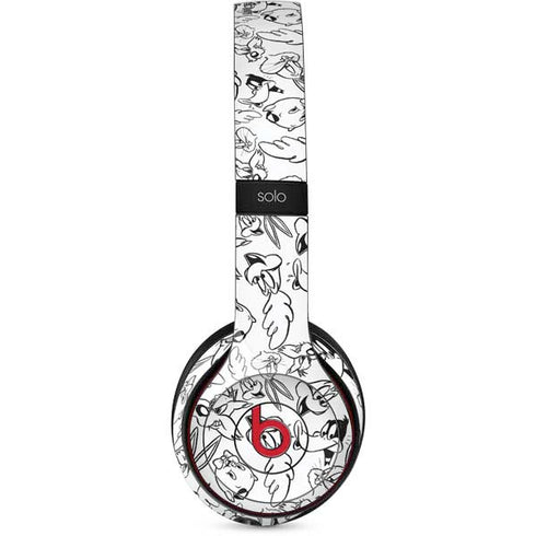 Looney Tunes Looney Squad Black and White Grid Beats Solo 2 Wireless Skin