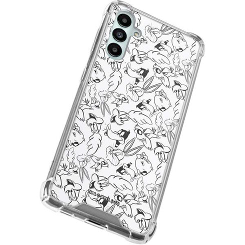 Looney Tunes Looney Squad Black and White Grid Gabb Phone 4 Clear Case
