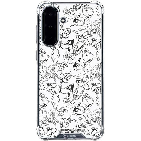 Looney Tunes Looney Squad Black and White Grid Galaxy A36 5G Clear Case