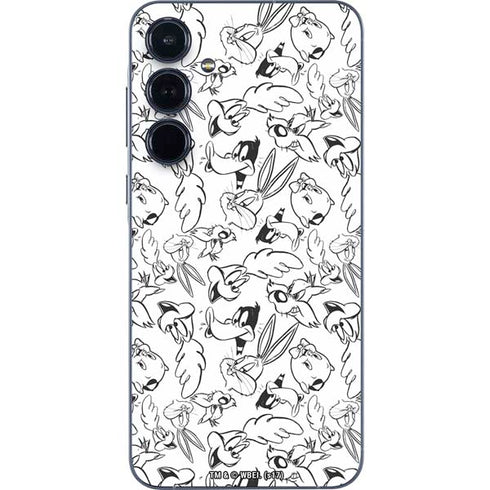 Looney Tunes Looney Squad Black and White Grid Galaxy A55 5G Skin
