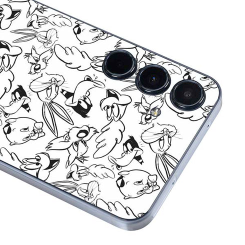 Looney Tunes Looney Squad Black and White Grid Galaxy A55 5G Skin