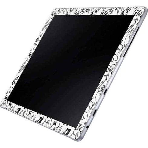 Looney Tunes Looney Squad Black and White Grid Galaxy Book 12in Skin