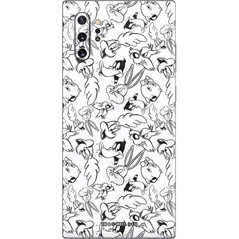 Looney Tunes Looney Squad Black and White Grid Galaxy Note 10 Plus Skin