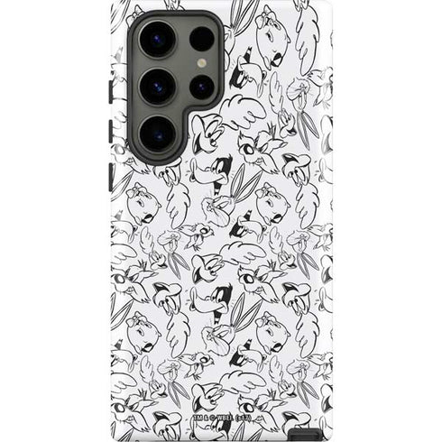 Looney Tunes Looney Squad Black and White Grid Galaxy S23 Ultra Pro Case