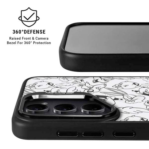 Looney Tunes Looney Squad Black and White Grid Galaxy S25 Kickstand Case