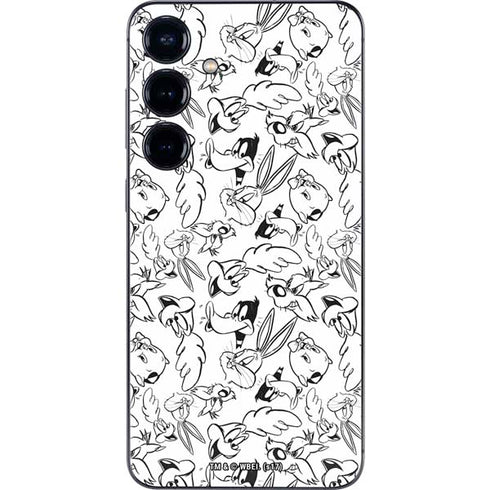 Looney Tunes Looney Squad Black and White Grid Galaxy S24 Plus Skin