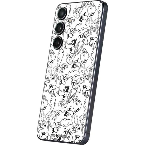 Looney Tunes Looney Squad Black and White Grid Galaxy S24 Plus Skin