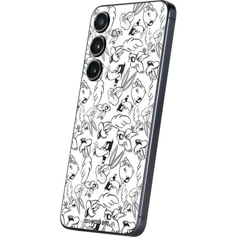 Looney Tunes Looney Squad Black and White Grid Galaxy S25 Skin