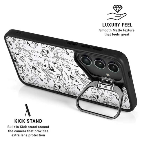 Looney Tunes Looney Squad Black and White Grid Galaxy S25 Ultra Kickstand Case
