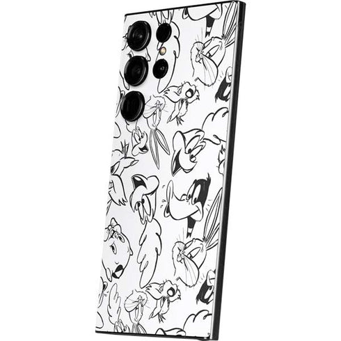 Looney Tunes Looney Squad Black and White Grid Galaxy S25 Ultra Skin