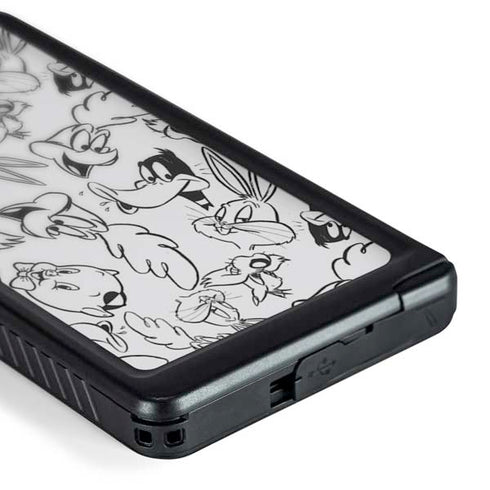 Looney Tunes Looney Squad Black and White Grid Galaxy S24 Ultra Waterproof Case