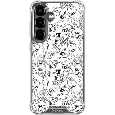 Looney Tunes Looney Squad Black and White Grid Galaxy S26 Clear Case