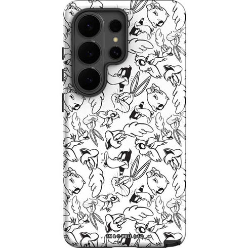 Looney Tunes Looney Squad Black and White Grid Galaxy S26 Ultra Impact Case