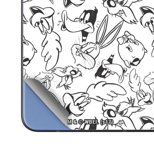 Looney Tunes Looney Squad Black and White Grid Galaxy Z Fold5 5G Skin