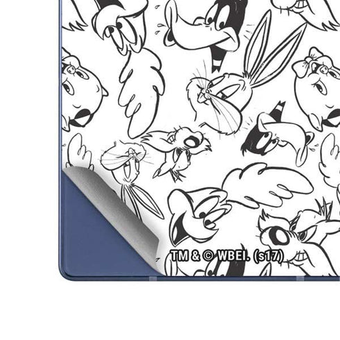 Looney Tunes Looney Squad Black and White Grid Galaxy Z Fold6 Skin