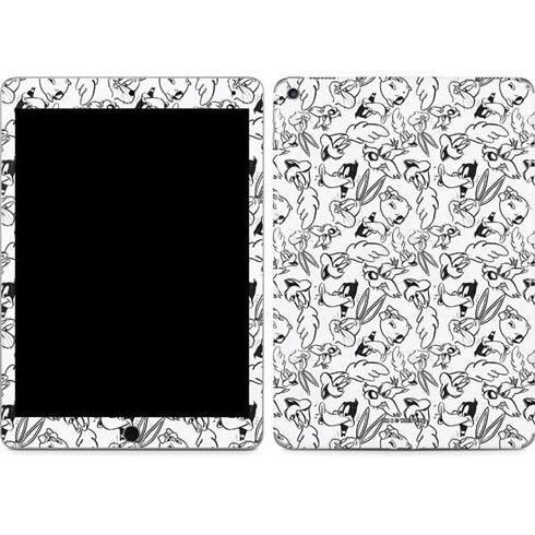 Looney Tunes Looney Squad Black and White Grid iPad Skins