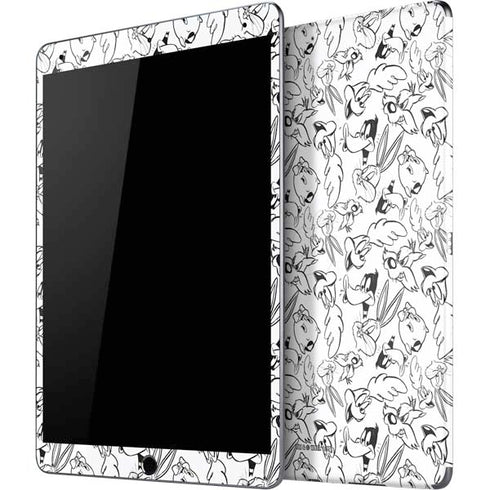 Looney Tunes Looney Squad Black and White Grid iPad Skins