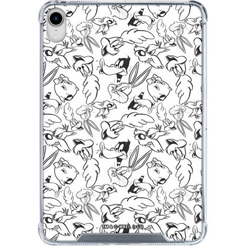 Looney Tunes Looney Squad Black and White Grid iPad 11th Gen (2025) Clear Case