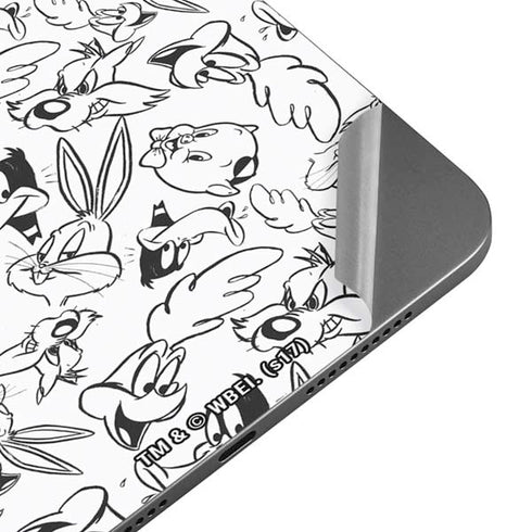 Looney Tunes Looney Squad Black and White Grid Apple iPad Mini Skin
