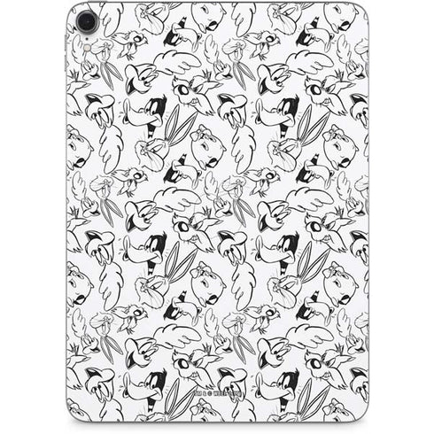 Looney Tunes Looney Squad Black and White Grid Apple iPad Pro Skin