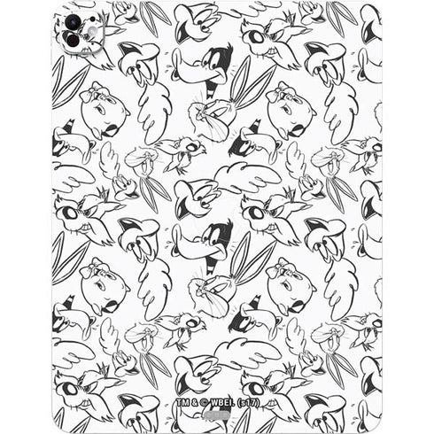 Looney Tunes Looney Squad Black and White Grid iPad Pro 13in M4 (2024) Skin