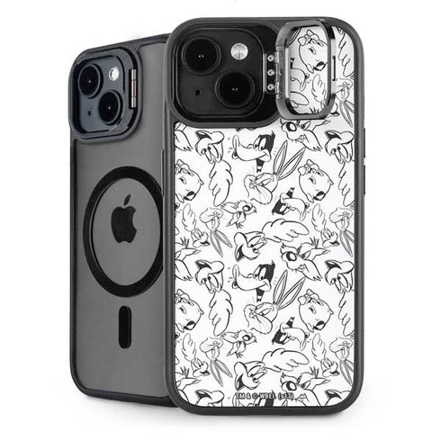 Looney Tunes Looney Squad Black and White Grid iPhone 13 Kickstand Case