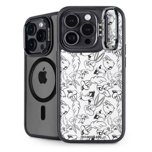 Looney Tunes Looney Squad Black and White Grid iPhone 13 Pro Kickstand Case