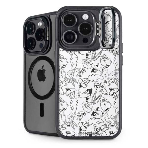 Looney Tunes Looney Squad Black and White Grid iPhone 13 Pro Max Kickstand Case