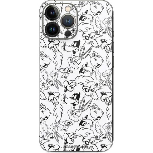 Looney Tunes Looney Squad Black and White Grid iPhone 15 Pro Max Skin