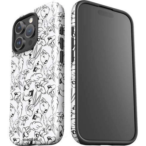 Looney Tunes Looney Squad Black and White Grid iPhone 16 Pro Impact Case