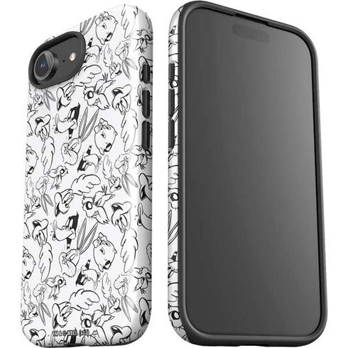 Looney Tunes Looney Squad Black and White Grid iPhone 16e Impact Case