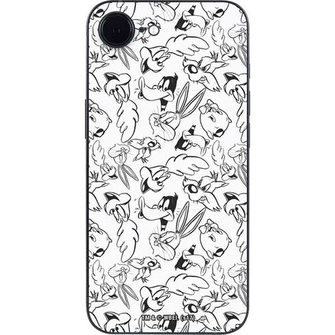 Looney Tunes Looney Squad Black and White Grid iPhone 16e Skin