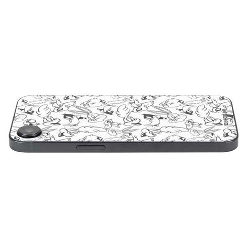 Looney Tunes Looney Squad Black and White Grid iPhone 16e Skin