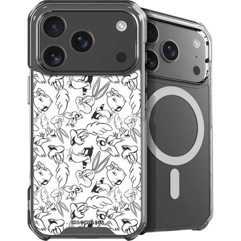 Looney Tunes Looney Squad Black and White Grid iPhone 18 Pro Max MagSafe Case