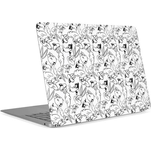 Looney Tunes Looney Squad Black and White Grid Apple MacBook Air Skin