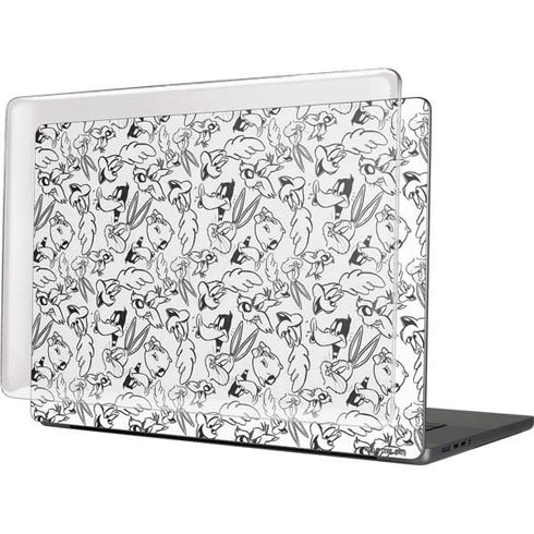 Looney Tunes Looney Squad Black and White Grid MacBook Cases