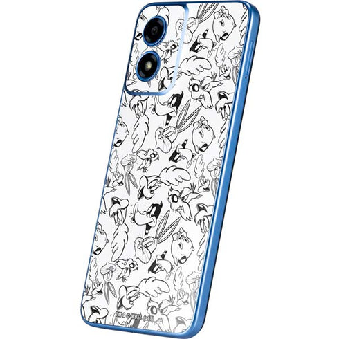 Looney Tunes Looney Squad Black and White Grid Moto G Play 4G (2024) Skin
