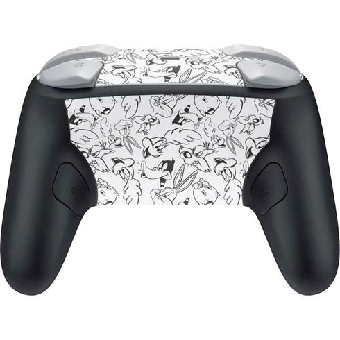 Looney Tunes Looney Squad Black and White Grid Nintendo Switch 2 (2025) Pro Controller Skin